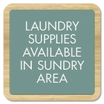 Laundry Supplies Available in Sundry Area