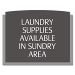 Laundry Supplies Available in Sundry Area