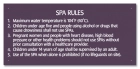 MAHC Spa Rules Sign