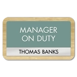 Manager on Duty Sign w/ Nameplate
