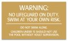 Maryland No Lifeguard on Duty Sign