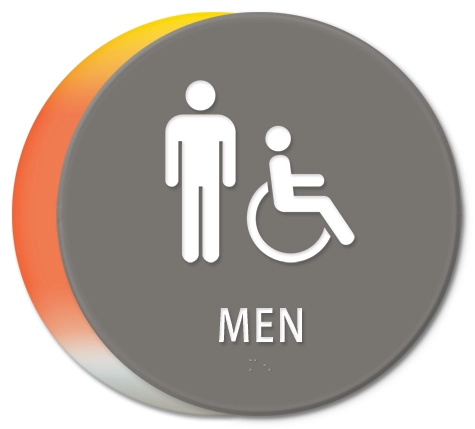 Men Sign w/Male & ISA Symbols