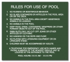 Mobile County, Alabama Pool Rules Sign