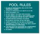 Montgomery County, Alabama Pool Rules and Regulations Sign