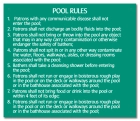 New Hampshire Pool Rules Sign