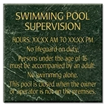 NJ Front Desk Pool Supervision Sign - Antiquity