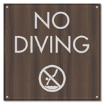 No Diving Sign w/Symbol