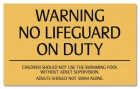 North Carolina No Lifeguard On Duty Sign