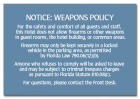 'Notice: Weapons Policy' Sign - FL Compliant - Celtec Version