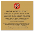 'Notice: Weapons Policy' Sign w/Symbol - FL Compliant - Acrylic Version