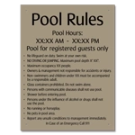Pool Rules w/Hours (Registered Guests)