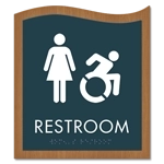 Restroom Sign w/Female & Dynamic ISA Symbols