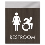 Restroom Sign w/Female & Dynamic ISA Symbols