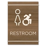 Restroom Sign w/Female & Dynamic ISA Symbols