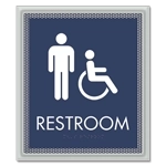 Restroom Sign w/Male & ISA Symbols