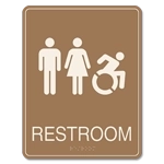 Restroom Sign w/Unisex & Dynamic ISA Symbols