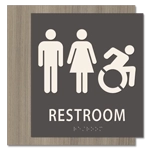 Restroom Sign w/Unisex & Dynamic ISA Symbols