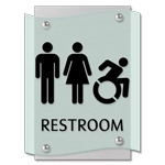 Restroom Sign w/Unisex & Dynamic ISA Symbols