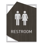 Restroom Sign w/Unisex Symbols