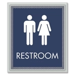 Restroom Sign w/ Unisex Symbols