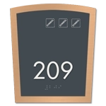Room Number Sign w/Symbols