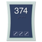 Room Number Sign w/Symbols