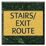 "Stairs/Exit Route" Egress Sign - CA Compliant