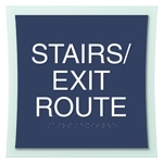 'Stairs/Exit Route' Egress Sign - CA Compliant