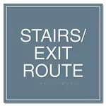 "Stairs/Exit Route" Egress Sign - CA Compliant
