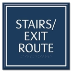 "Stairs/Exit Route" Egress Sign - CA Compliant