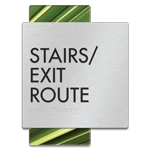 "Stairs/Exit Route" Egress Sign - CA Compliant