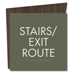 "Stairs/Exit Route" Egress Sign - CA Compliant