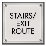 "Stairs/Exit Route" Egress Sign - CA Compliant