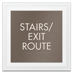 "Stairs/Exit Route" Egress Sign - CA Compliant