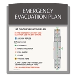 Standard Entrance Evacuation Plans - CA Compliant