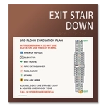 Standard Stairway Evacuation Plans - CA Compliant