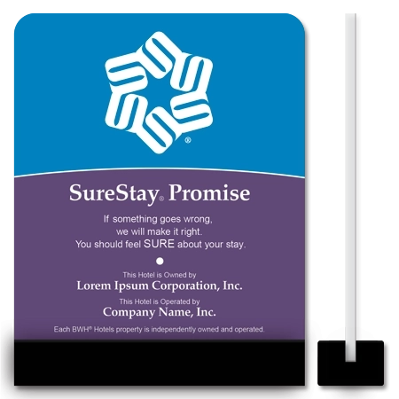 SureStay Hotel Group Service Promise Easel North America - Separate Entities