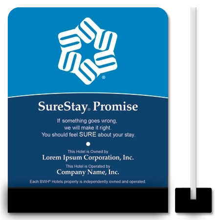 SureStay Hotel Group Service Promise Easel North America - Separate Entities