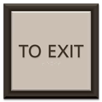 "To Exit" Egress Sign - CA Compliant