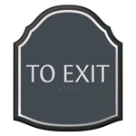 "To Exit" Egress Sign - CA Compliant