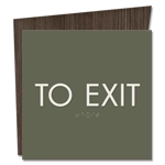 "To Exit" Egress Sign - CA Compliant