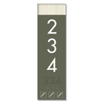 Vertical Room Number Sign w/ Symbols