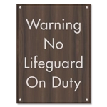 Warning No Lifeguard On Duty