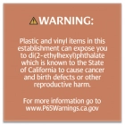 Warning Sign: Plastic and Vinyl