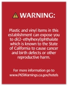 Warning Sign: Plastic and Vinyl