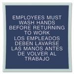 Wash Hands Sign w/Spanish