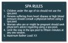 Washington Spa Rules Sign
