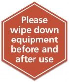 "Wipe Down Equipment" Vinyl Decal