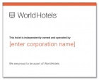 WorldHotels Owner/Operator Plaque