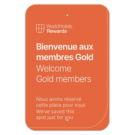 WorldHotels Rewards Welcome Sign - French